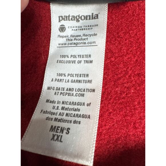 Patagonia Synchilla snap t pullover fleece dark red size XXL RN 51884 - Picture 4 of 6